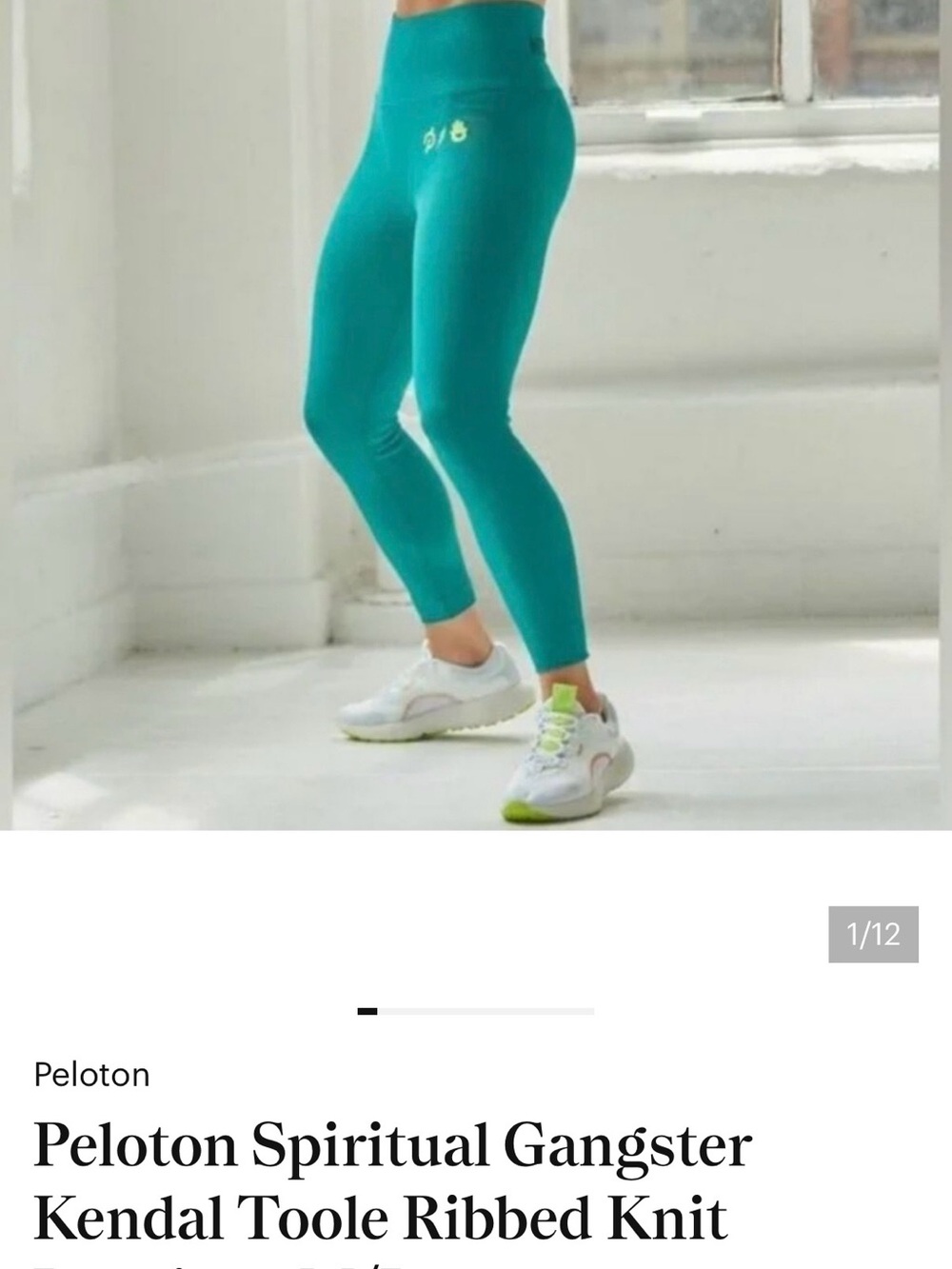 Spiritual Gangster Teal High-Rise Ribbed Leggings